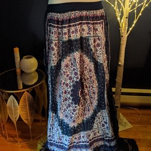 Boho long maxi skirt